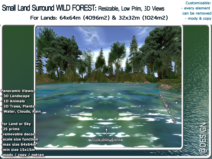 Small Surround WILD FOREST - small skybox fantasy forest