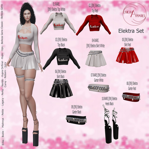 07.RARE.[EN] Elektra Garter White - Belleza Curvy