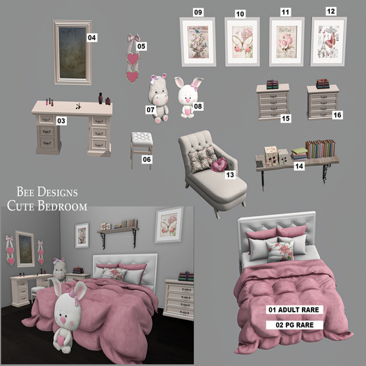 01  Bee Designs - Cute Bedroom RARE