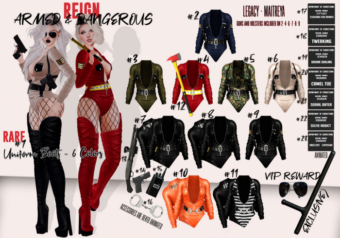 REIGN.- POLICE COSTUME - BLACK (MAITREYA) #9