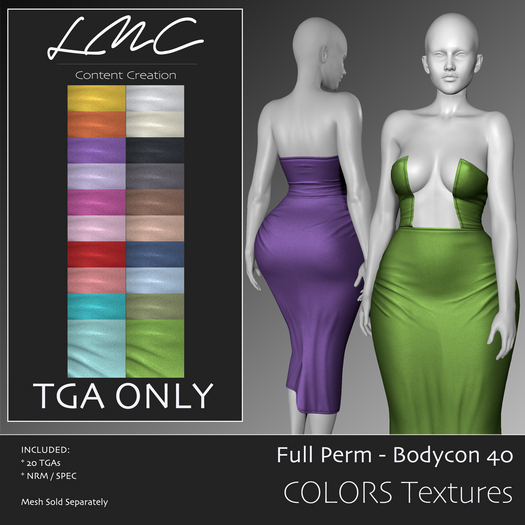 LMC TGA - Colors - Textures for the LMC Bodycon 40 - 