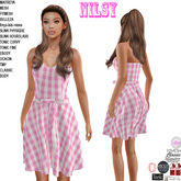 PINK VICHY DRESS,CL&MESH BODY