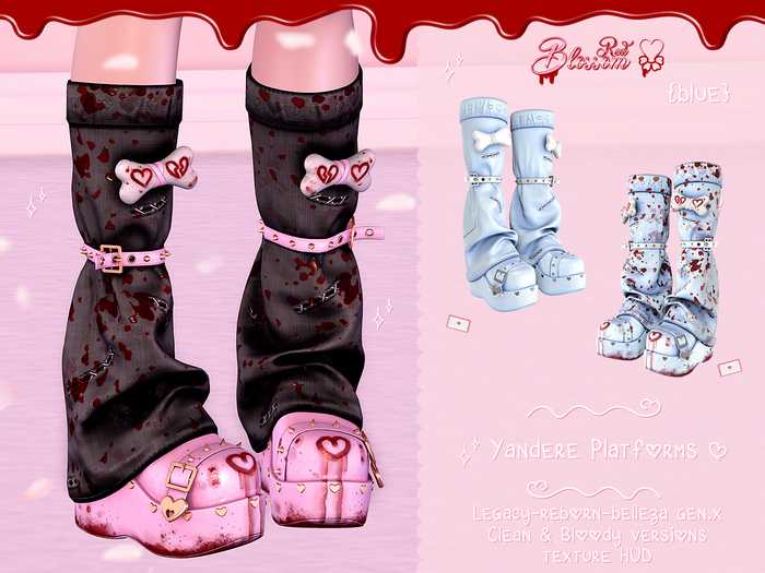Second Life Marketplace { Red Blossom } Yandere Platforms & Leg