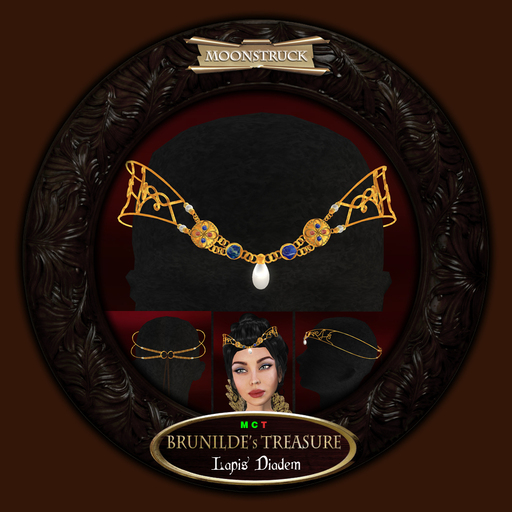 !! MOONSTRUCK !! Brunilde's - Antique Lapis Diadem