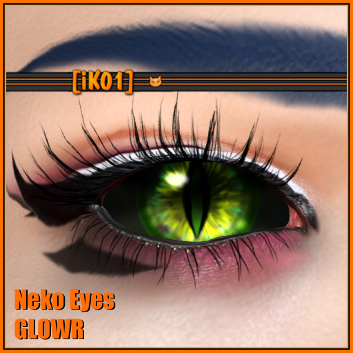 [ik01] - Neko Eyes - GL0WR - 15 Colors - Mesh+BoM