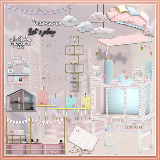 01. Lagom - Clouds&Unicorns Playroom [Floor stars]