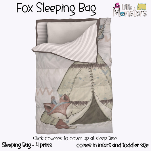 *LM* Fox Sleeping Bag Set  Boxed Hud