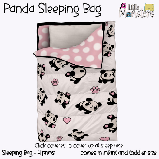 *LM* Panda Sleeping Bag Set  Boxed Hud