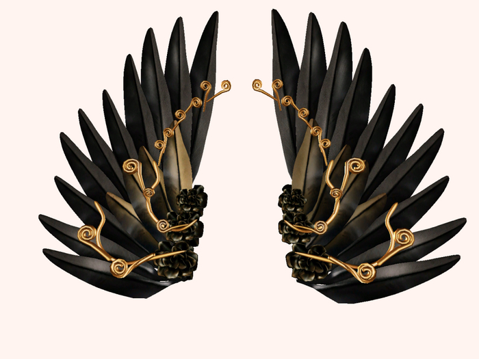 GizzA - Mystical Wings Set / Wings [Black Roses] ULTRARARE