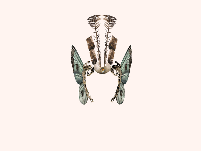 GizzA - Mystical Wings Headpiece [Butterfly] Green Gold