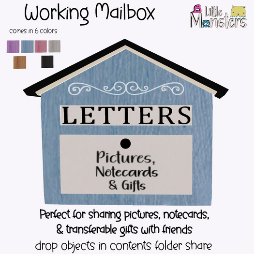 *LM* Working Mailbox with 6 color hud Boxed Hud