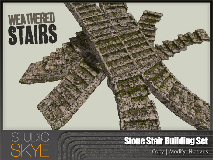 50% Promo - Skye Weathered Stairs Building Set 