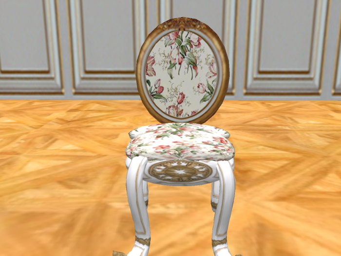 Pompador Dining Chair Red Floral