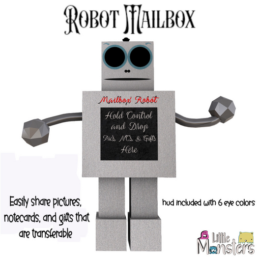 *LM* Gold  Robot Dropbox-for Pics, NC's, and Gifts