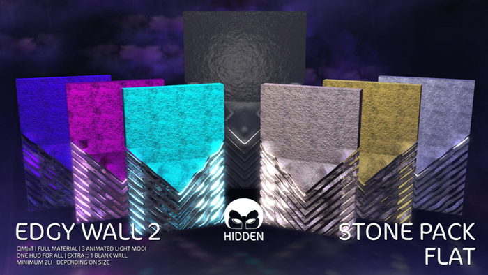 HIDDEN :: Edgy Wall 2 - FLAT :: STONE PACK ::