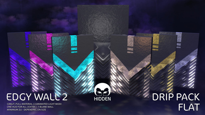 HIDDEN :: Edgy Wall 2 - FLAT :: DRIP PACK ::