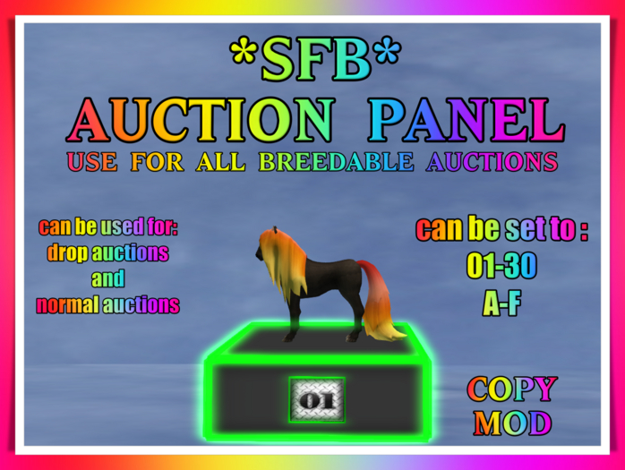 *SFB* Auction Panels for Drop and Normal Auctions - 2023 Version
