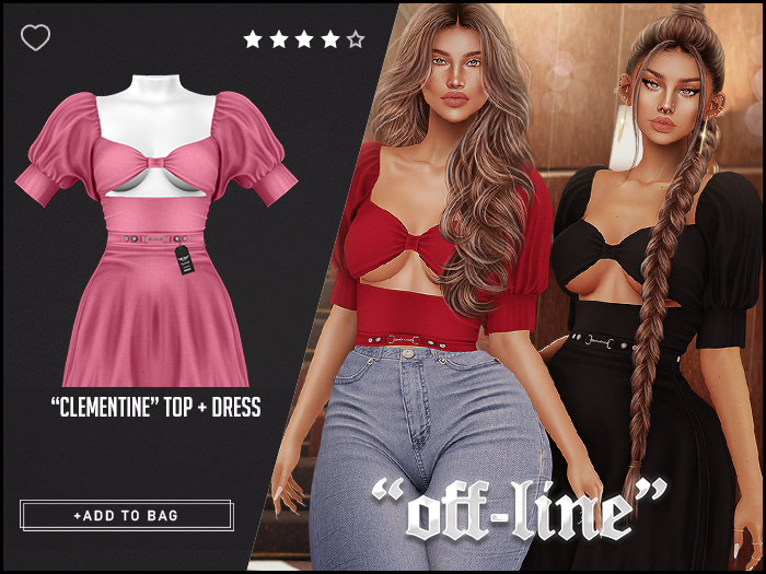 "Off-Line" x "Clementine" Dress / Rose