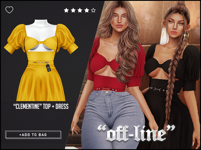 "Off-Line" x "Clementine" Dress / Lemon