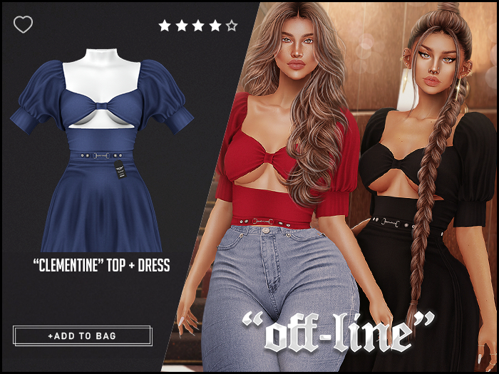 "Off-Line" x "Clementine" Dress / Cobalt