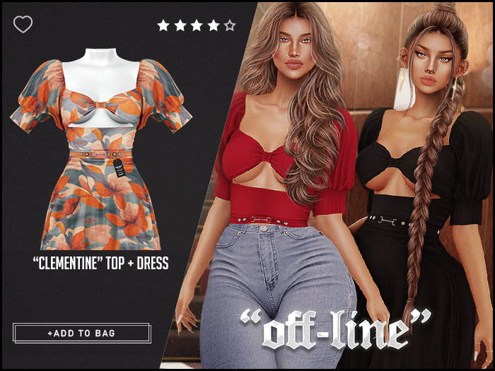 "Off-Line" x "Clementine" Dress / Blossom