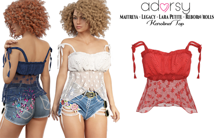 adorsy - Karolina Top Red - Maitreya/Legacy/Lara Petite/Reborn-Rolls