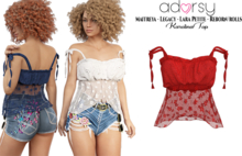 adorsy - Karolina Top Deep Red - Maitreya/Legacy/Lara Petite/Reborn-Rolls