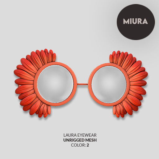 MIURA - Laura Eyewear Color#2 (Red Tangerine Juice)