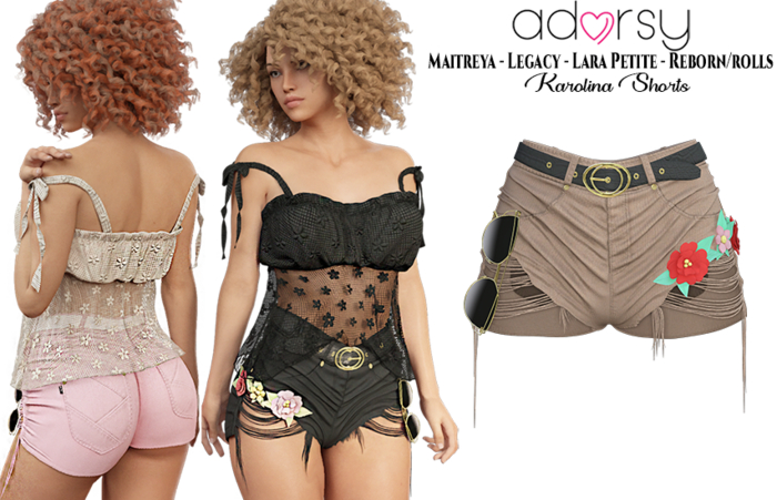adorsy - Karolina Shorts Brown - Maitreya/Legacy/Lara Petite/Reborn-Rolls