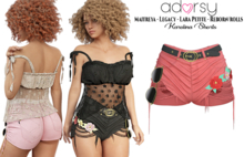 adorsy - Karolina Shorts Coral - Maitreya/Legacy/Lara Petite/Reborn-Rolls