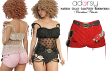 adorsy - Karolina Shorts Deep Red - Maitreya/Legacy/Lara Petite/Reborn-Rolls