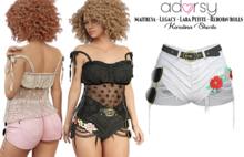 adorsy - Karolina Shorts White - Maitreya/Legacy/Lara Petite/Reborn-Rolls