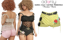 adorsy - Karolina Shorts Yellow - Maitreya/Legacy/Lara Petite/Reborn-Rolls