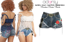 adorsy - Karolina Denim Shorts Original - Maitreya/Legacy/Lara Petite/Reborn-Rolls