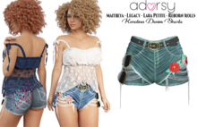 adorsy - Karolina Denim Shorts Petrol - Maitreya/Legacy/Lara Petite/Reborn-Rolls