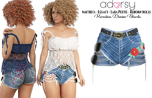 adorsy - Karolina Denim Shorts Blue - Maitreya/Legacy/Lara Petite/Reborn-Rolls