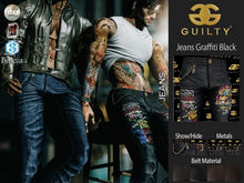 Guilty 129 Nevermind Jeans-10 Graffiti Black