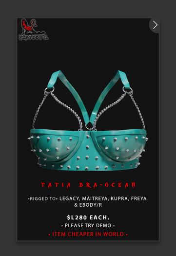 P.D - Tatia Bra - CYAN {ADD ME}