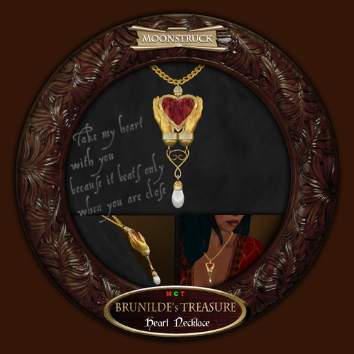 !! MOONSTRUCK !! Brunilde's - Antique Heart Necklace