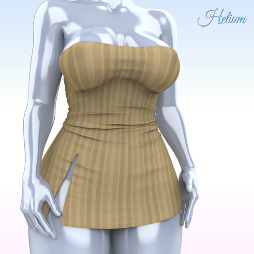 Beige Slit Dress
