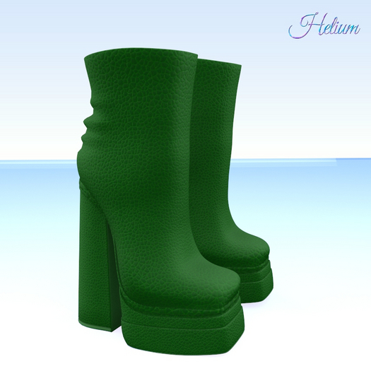 Green Leather Boots