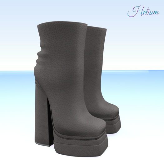 Grey Leather Boots