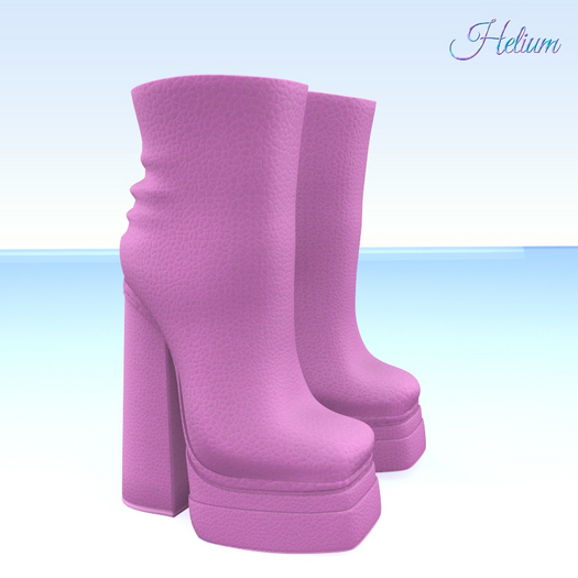 Pink Leather Boots