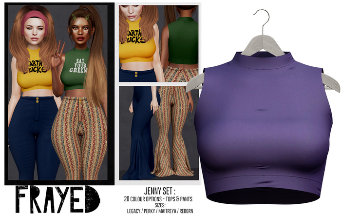Frayed - Jenny Top - Purple