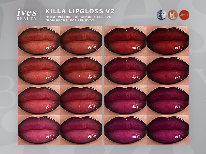 Killav Second Life Marketplace - IVES - Killa Lipgloss V2 - #DELUXE