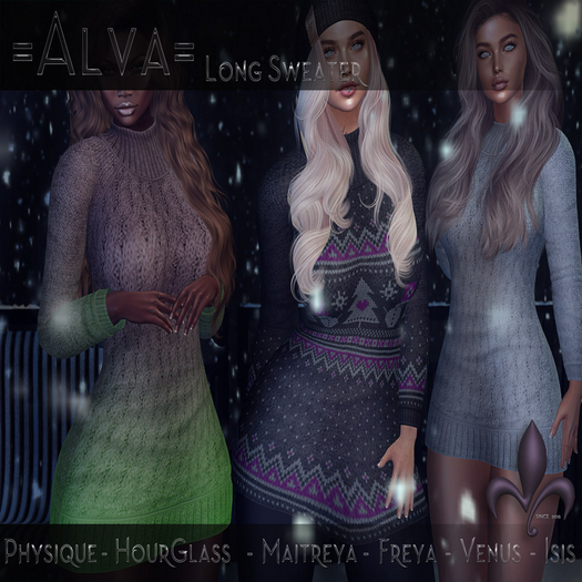 !OA-MEO! =Alva= Long Sweater - Ombre [HUD] WearMe