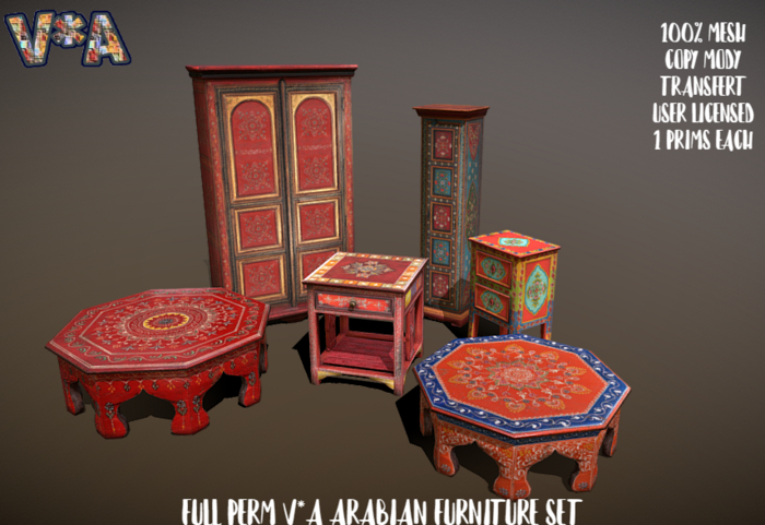 FULL PERM V*A ARABIAN FURNITURE SET