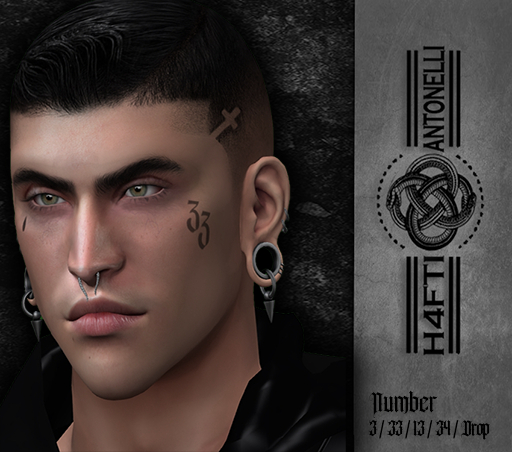 :: H4 // Number Face Tattoo ::