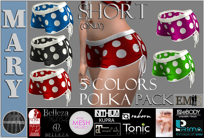 EMS - MARY SHORTS - POLKA PACK
