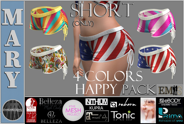 EMS - MARY SHORTS - HAPPY PACK